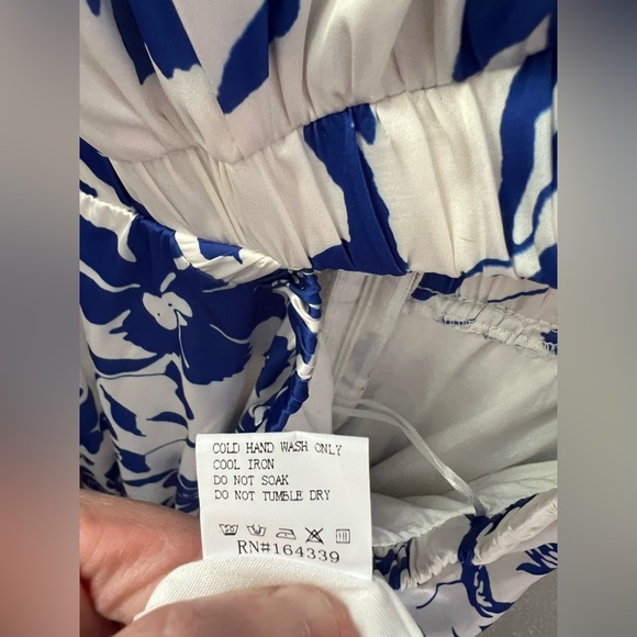 Petal & Pup Aminah Puff Sleeve Cut Out Dress In Blue Floral Size Medium New - Picture 13 of 14